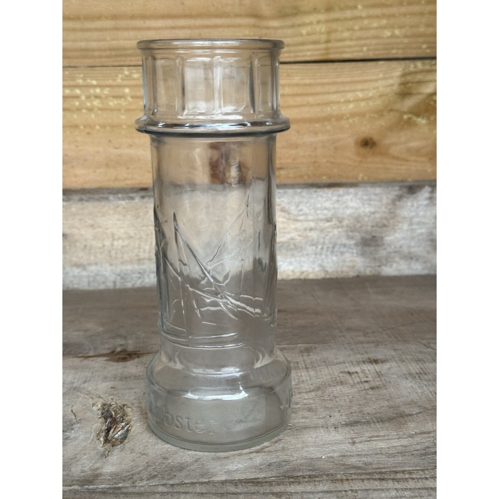 Vintage Red Lobster Lighthouse Drinking Glass Clear Ships on Glass - Picture 4 of 8